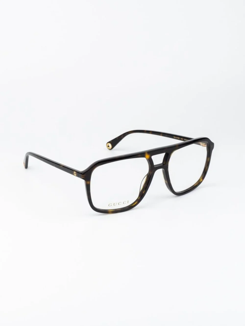 Gucci Men Eyeglasses Havana Pilot GG1078O 003 NEW AUTHENTIC
